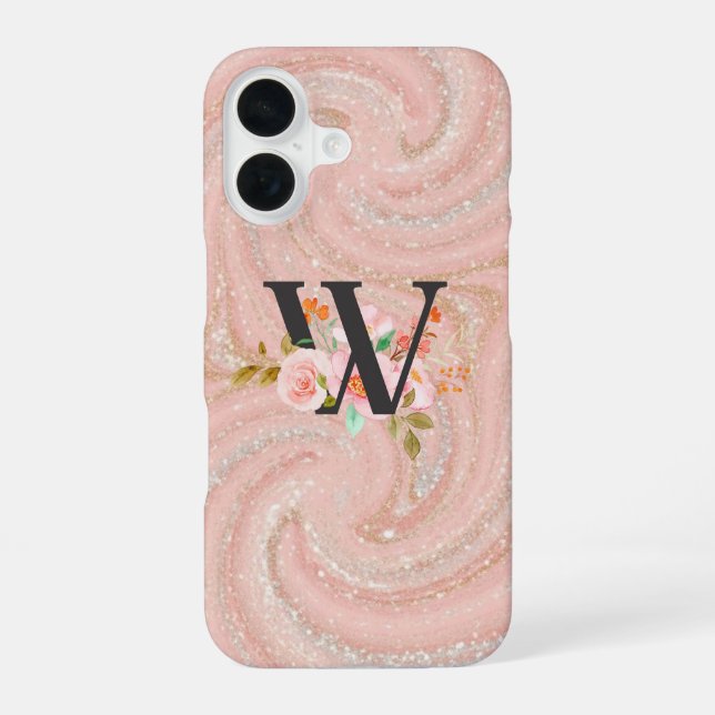Letter W iPhone 16 Case (Back)