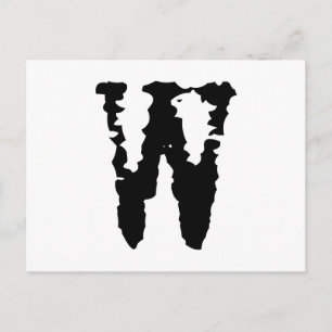 Letter W Postcard