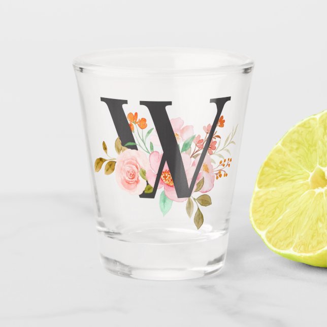 Letter W Shot Glass (Front)
