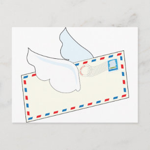 Letter with Wings Postcard