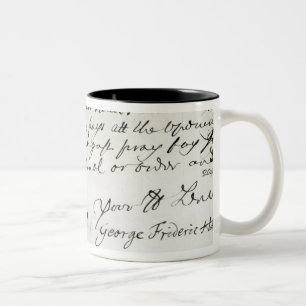 Letter written by Handel, June 1716 Two-Tone Coffee Mug