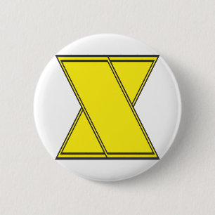 letter x 2 inch round button