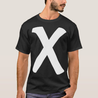 Letter X Capital Alphabet Monogram Initial Hallowe T-Shirt