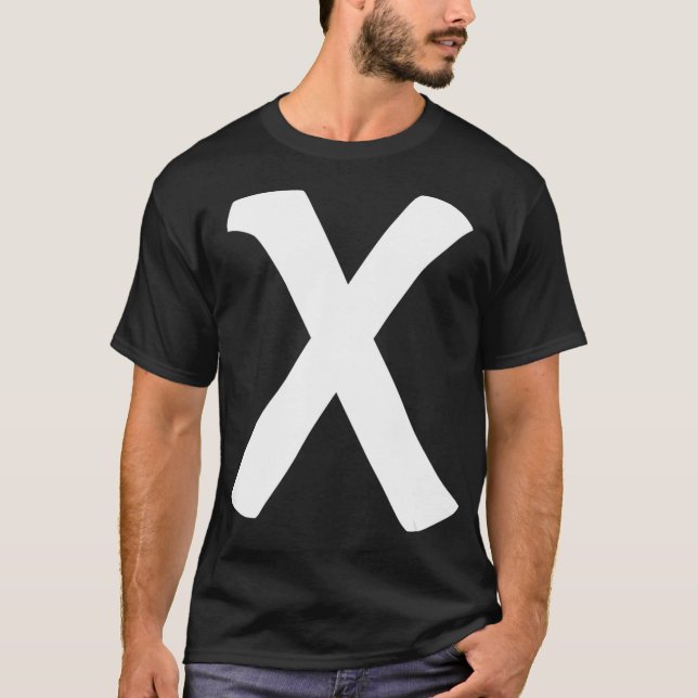 Letter X Capital Alphabet Monogram Initial Hallowe T-Shirt (Front)