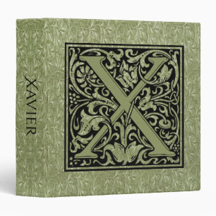 Letter X First Letter Monogram Binder