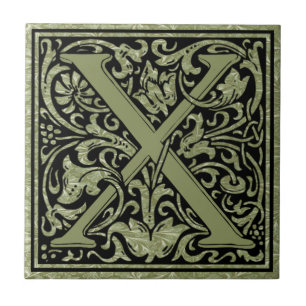 Letter X First Letter Monogram Tile