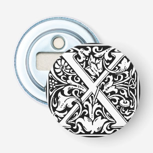 Letter X Medieval Monogram Art Nouveau Bottle Opener
