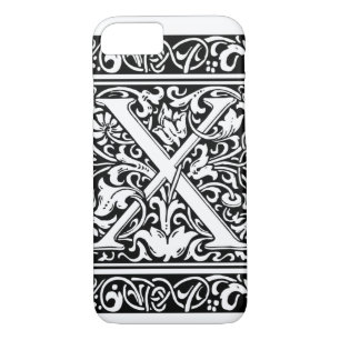 Letter X Medieval Monogram Art Nouveau Case-Mate iPhone Case