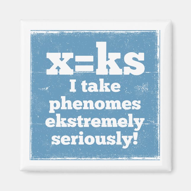 letter x phenome ks sound phonics magnet (Front)