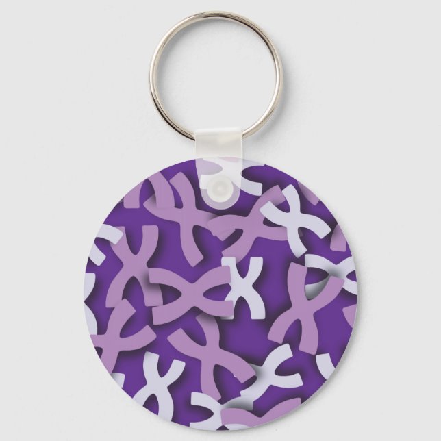 Letter X Purple Keychain (Front)