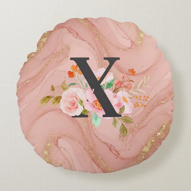 Letter X Round Pillow (Front)