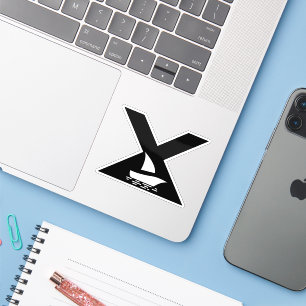 Letter X with boat Monogram