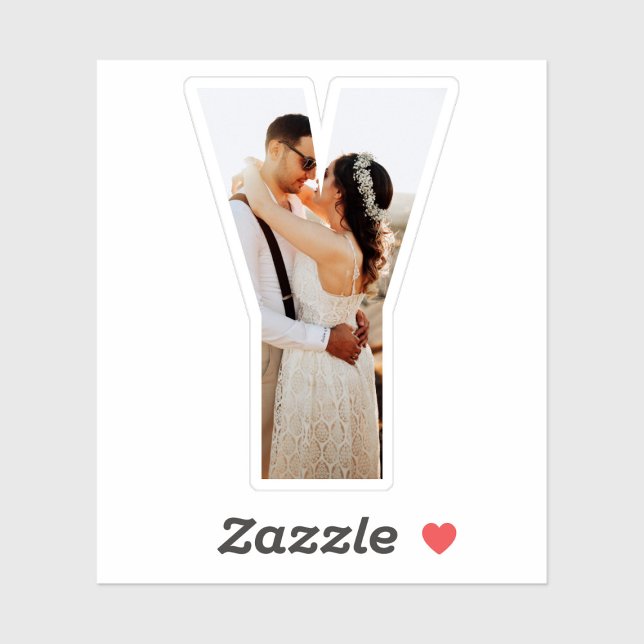Letter Y Alphabet & Photo Custom-Cut Vinyl Sticker (Creator Uploaded)
