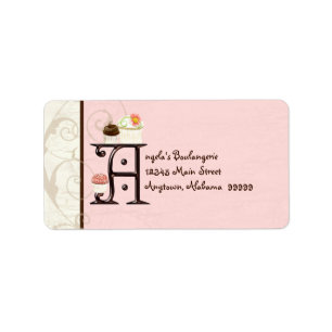 Letter Y Cupcake Business Address Mailing Labels