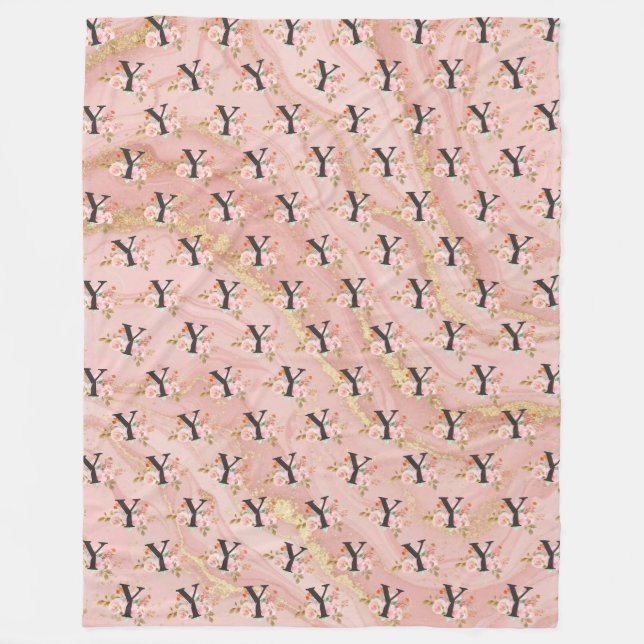 Letter Y Fleece Blanket (Front)