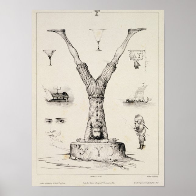 Letter Y from an alphabet primer Poster (Front)