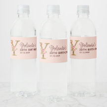 Letter Y Gold Monogram Blush Pink Roses