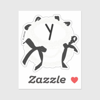 Letter Y Initial Black And White Bow Vintage Cake