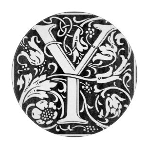 Letter Y Medieval Monogram Art Nouveau Cutting Board