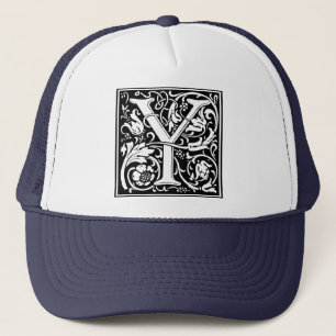 Letter Y Medieval Monogram Art Nouveau Trucker Hat