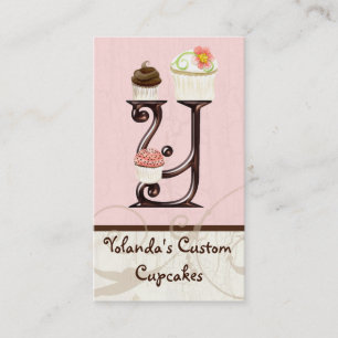 Letter Y Monogram Dessert Bakery Business Cards