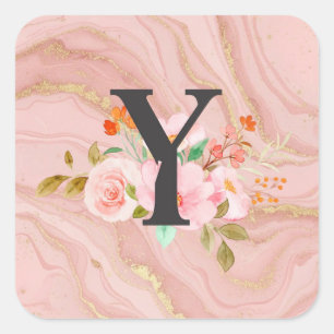 Letter Y Square Sticker