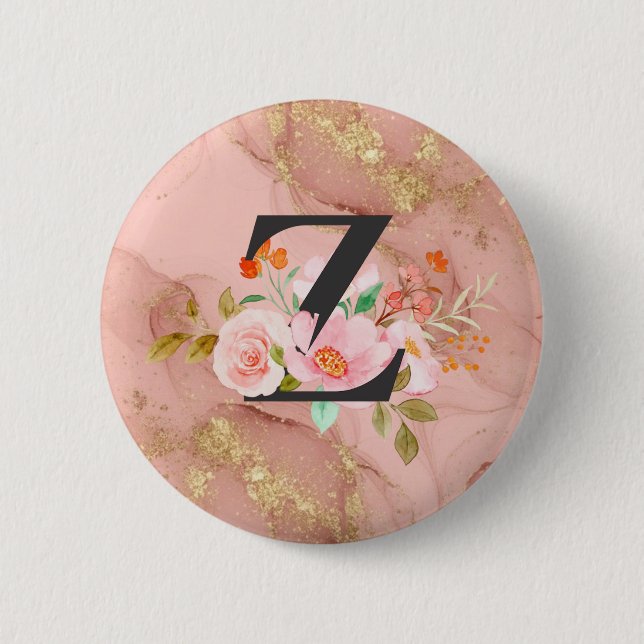 Letter Z 2 Inch Round Button (Front)