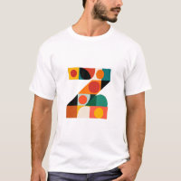 Letter Z – Color-Block Modern Monogram on Olive