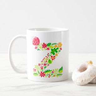 Letter z in Flowers Coffee Mug