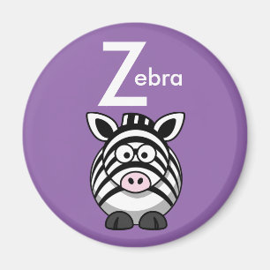 "Letter Z" is for Zebra Children's Alphabet Magnet