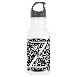 Letter Z Medieval Monogram Art Nouveau 532 Ml Water Bottle