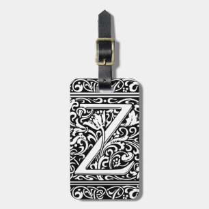 Letter Z Medieval Monogram Art Nouveau Luggage Tag