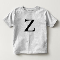 Letter Z monogrammed black inital t shirt