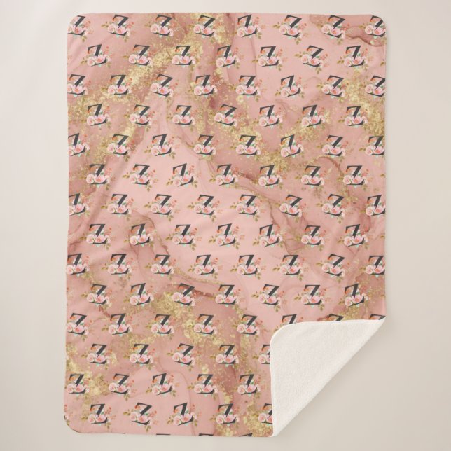 Letter Z Sherpa Blanket (Front)