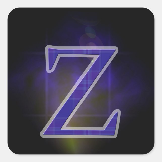 Letter Z Square Sticker (Front)