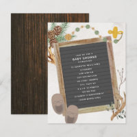 Letterboard Antler Woodland Boy Baby Shower