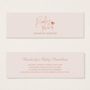 Lettered Rose Gold Foil Baby Shower Book Request