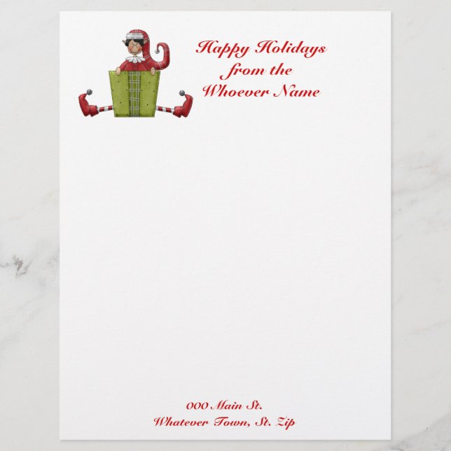 Letterhead Business Holiday Christmas Letterhead (Front)