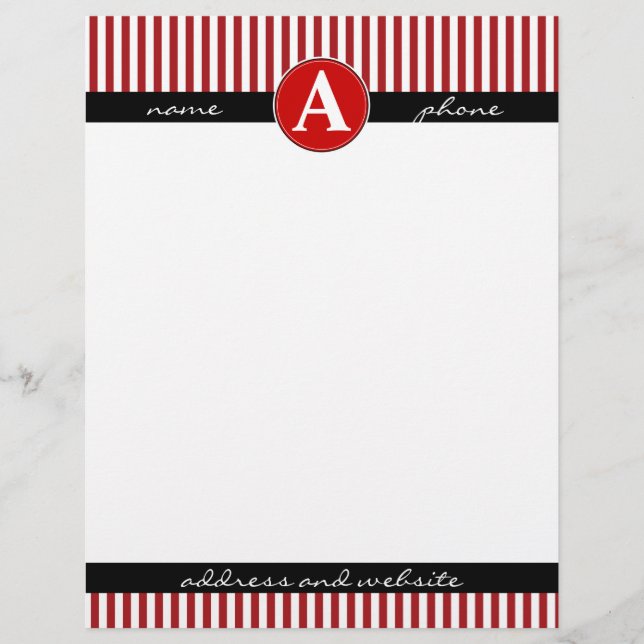 Letterhead, Custom and Monogrammed Letterhead (Front)