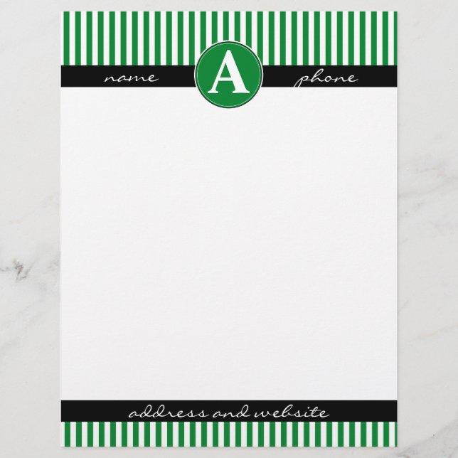 Letterhead, Custom and Monogrammed Letterhead (Front)
