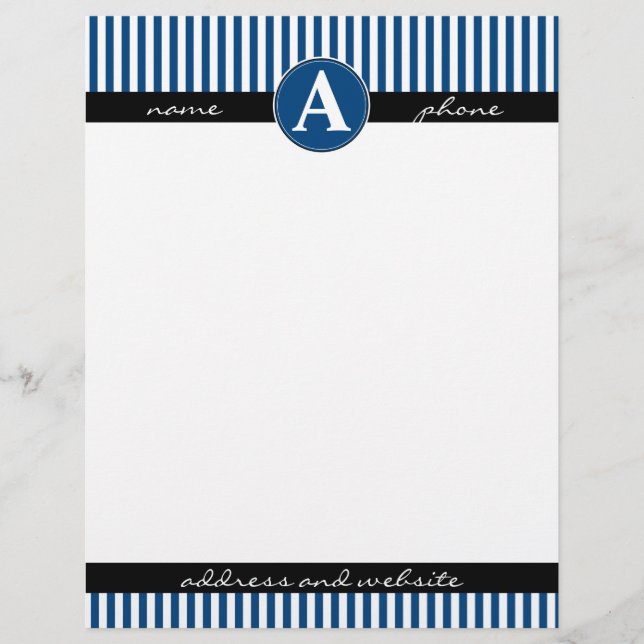 Letterhead, Custom and Monogrammed Letterhead (Front)