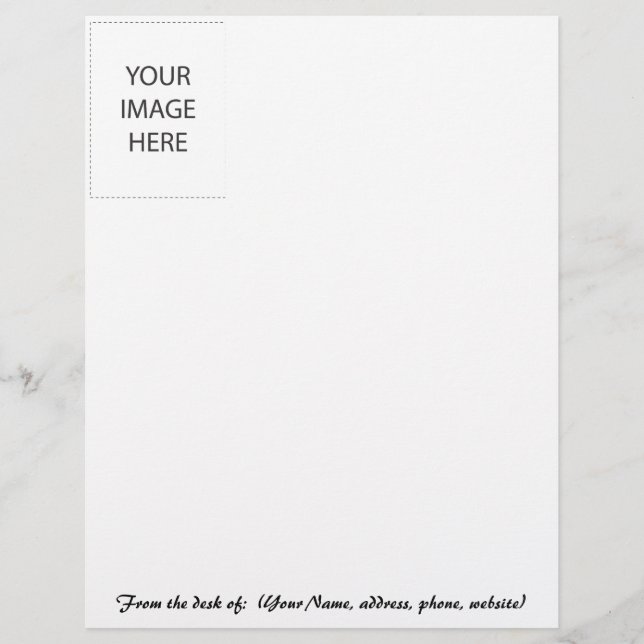 LETTERHEAD CUSTOMIZE YOUR OWN - ADD YOUR OWN IMAGE (Front)