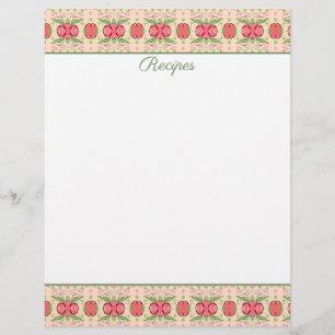 Letterhead or Recipe Sheet Paper