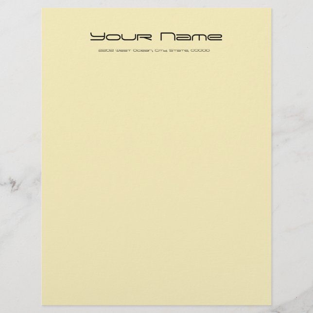 Letterhead Stationery Basic Paper/ lt Gold Colour (Front)