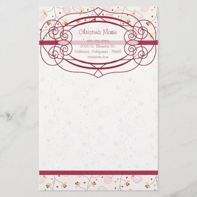 Letterhead Stationery Love Bandit (Front)