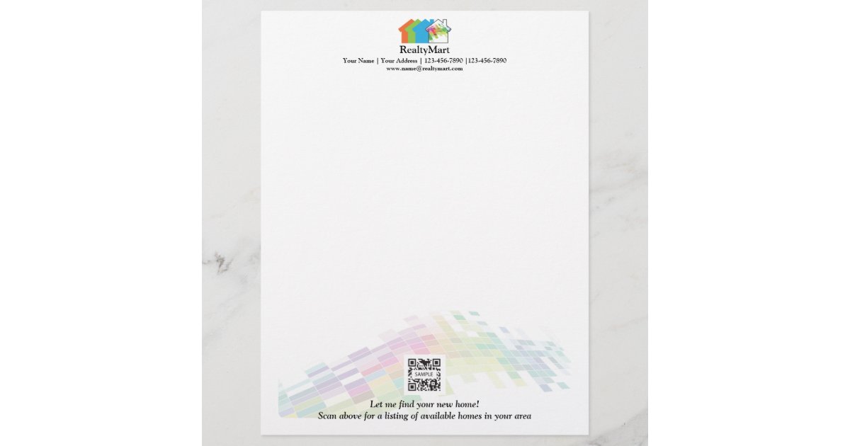 Letterhead Template House Real Estate | Zazzle