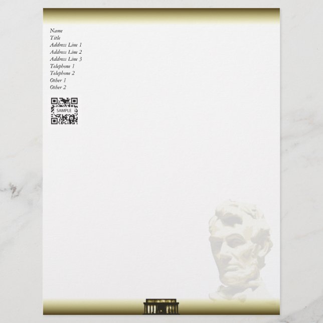Letterhead Template President Lincoln (Front)