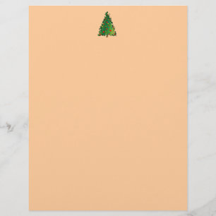 Letterhead with Christmas Tree Decoration