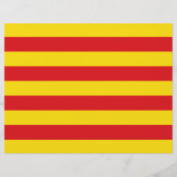Letterhead with Flag of Catalonia