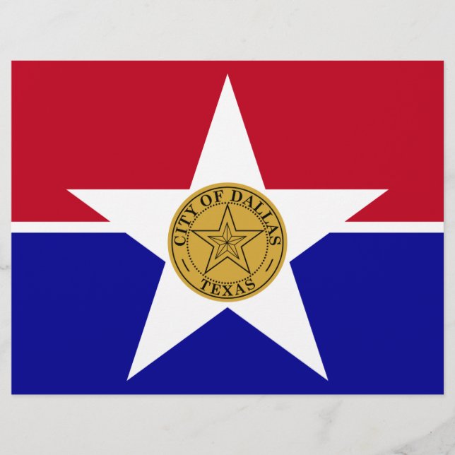 Letterhead with Flag of Dallas, USA (Front)